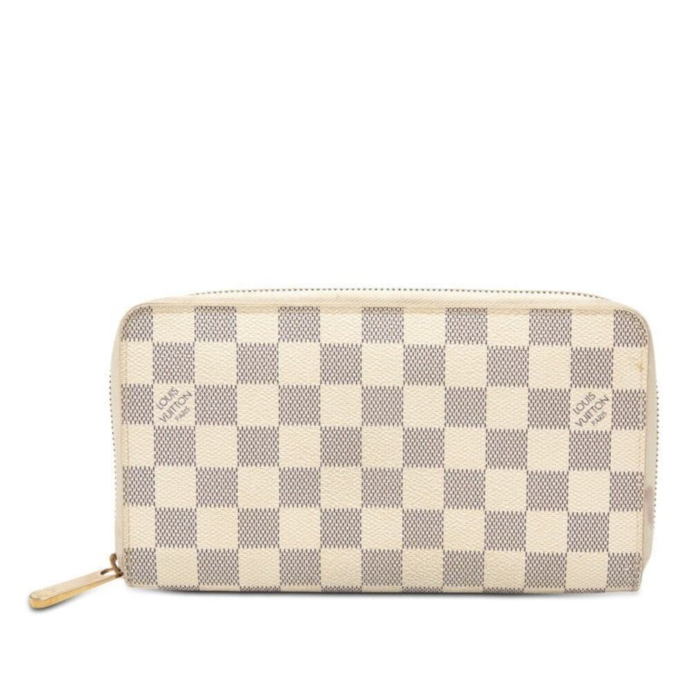 Louis Vuitton Damier Azur Zippy Organizer Wallet Long White